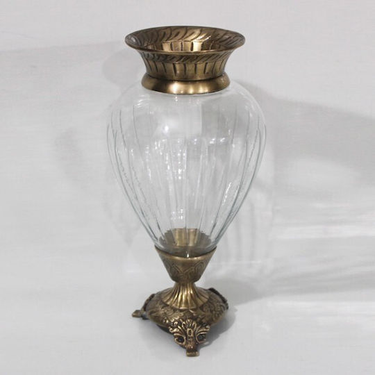 Eurolamp Glass Transparent Vase 17x17xH33cm