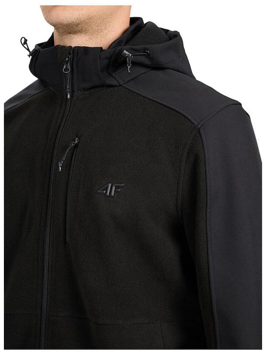 Cardigan bărbătesc Fleece Negru