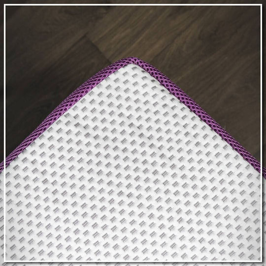 Klikareto Mattress Topper Lavander Double Memory Foam with Removable Cover & Elastic Straps 150x200x4cm