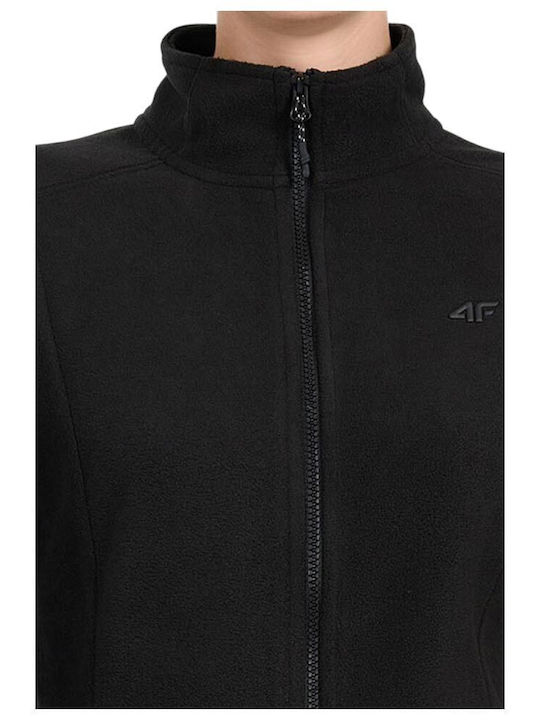 Jachetă fleece pentru femei Neagră