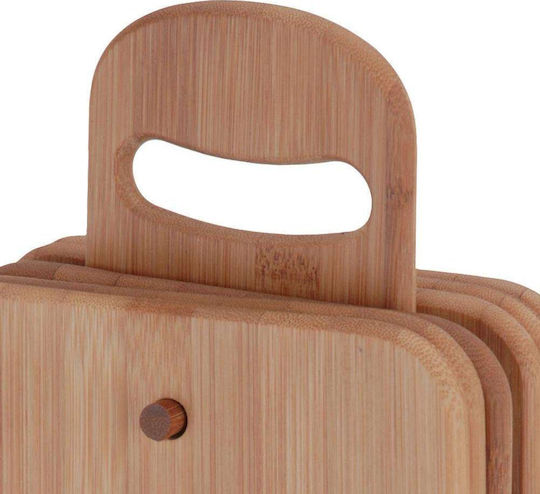 Excellent Houseware Подредба Рязане на Повърхности от Бамбук 15x7см