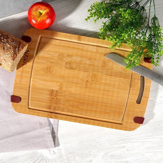 Nava Terrestrial Tocătoare de Bucătărie din Lemn Bej 40x25.5cm