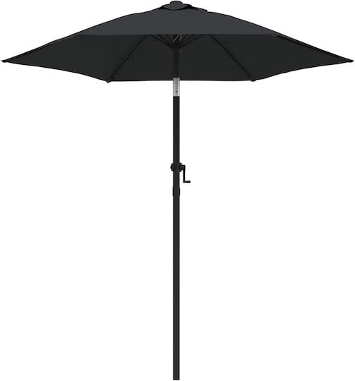 Runder Aluminium-Garten- und Terrassen-Sonnenschirm Schwarz F2m