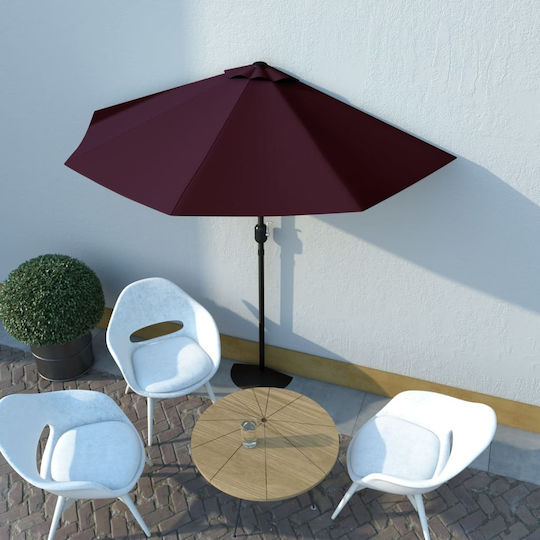 Aluminium-Garten- und Terrassen-Sonnenschirm mit Burgundischem Luftauslass