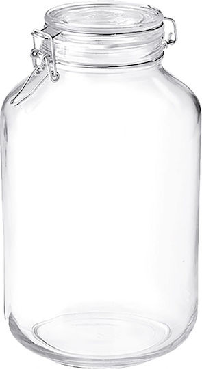 Bormioli Rocco Fido Set 6 Stück Lebensmittelgläser Allgemeine Verwendung mit Luftdichtem Deckel Glas Transparent 5000ml 6 Stück