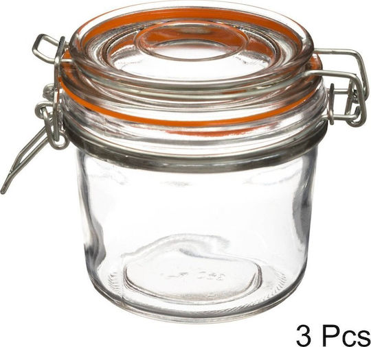 Secret de Gourmet Set 3 Stück Allgemeine Verwendung Glas Transparent mit Deckel 350ml