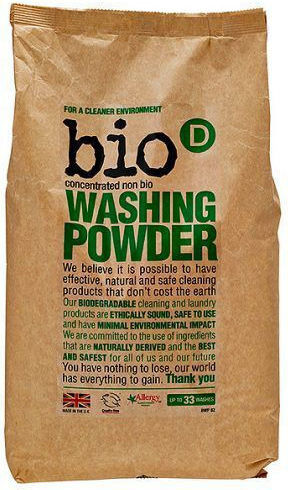 Bio-D Waschmittel in Pulverform für Empfindlich Kleidung 2kg 1cm