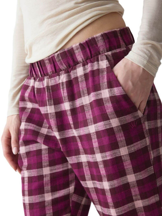 Triumph Winter Women's Pyjama Trousers Pink-Burgundy Mix & Match