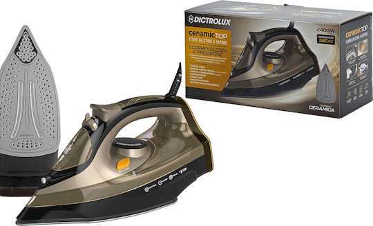 874918 060042 Dampfbügeleisen 2400W mit Keramiksohle und kontinuierlicher Dampfabgabe 80g/min