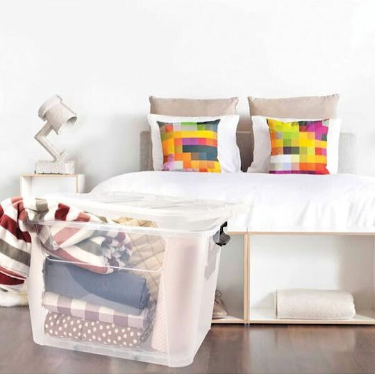 Viosarp New Gen Plastic Storage Box with Lid Transparent 56.5x43x39cm