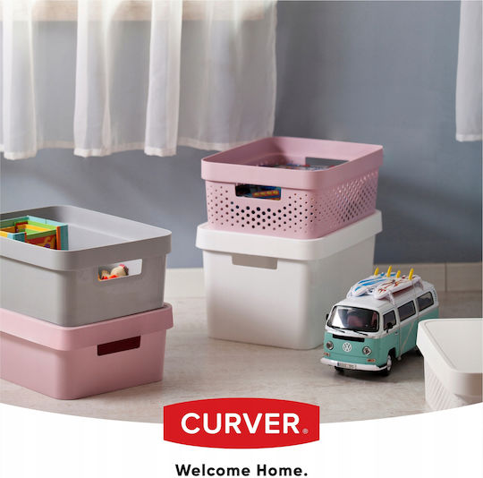 Curver Infinity Πλαστικό Κουτί Αποθήκευσης με Καπάκι Λευκό 36x27x22cm