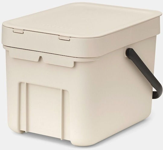 Brabantia Sort & Go Waste Bin Plastic Beige 6L