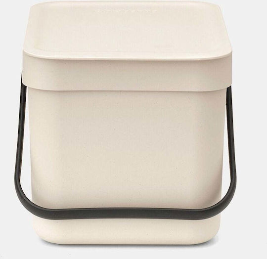 Brabantia Sort & Go Waste Bin Plastic Beige 6L