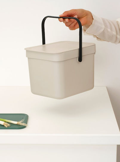 Brabantia Sort & Go Waste Bin Plastic Beige 6L
