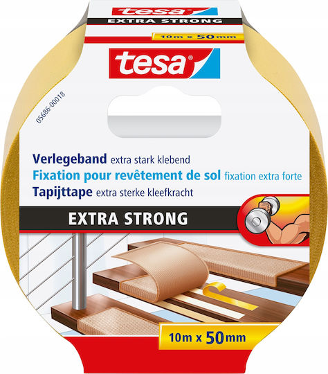Tesa Самозалепваща Двустранна Лента Жълта 10m x 50mm