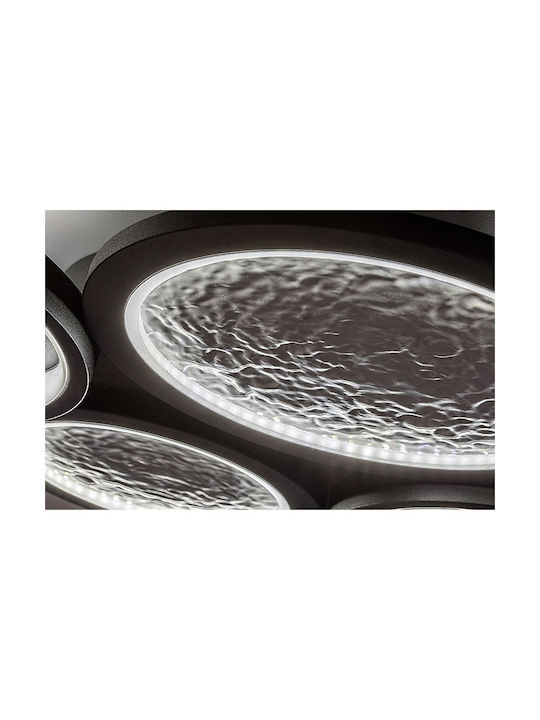 Rabalux Aranis Smart Deckenleuchte Schwarz mit Integrierte LED und Fernbedienung