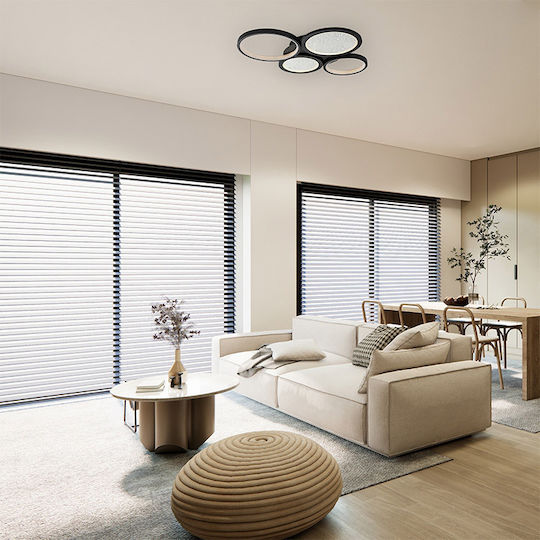Rabalux Aranis Smart Black Mount Ceiling Light With Integrated LED And Remote Control