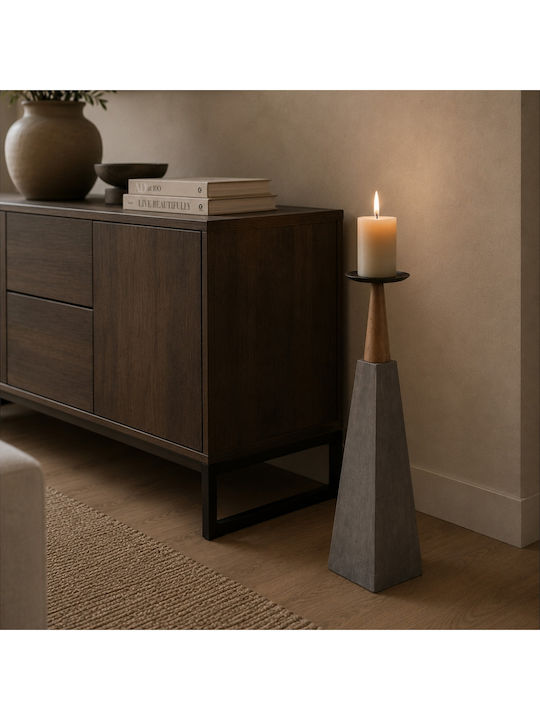 PTMD Collection Кандилник Металик в Сив Цвят 13x13x70бр 1бр
