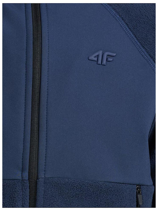 Kinder-Strickjacke Vlies Blau