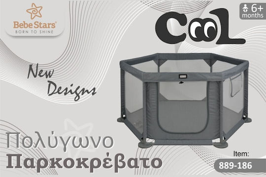 Bebe Stars Gray Playpen 130x130cm