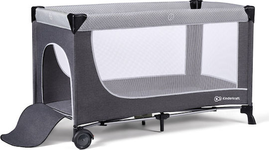 Kinderkraft Leody Laufstall 2 Ebenen mit Wickeltisch & Matratze Gray 126x65cm