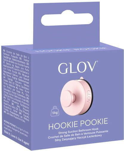 Glov Hookie Pookie Strong Suction Bathroom Hook Pink