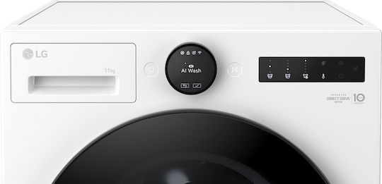 LG Washing Machine 11kg With Steam Technology 1400 Turns F4X7011TWB