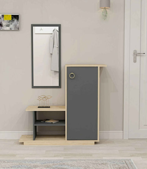 Mdf Έπιπλο Εισόδου Καθρέπτη & Ντουλάπι 80x29.5x90cm Mdf Έπιπλο Εισόδου Καθρέπτη & Ντουλάπι 80x29.5x90cm