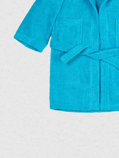 Sunshine Halat de Baie pentru Copii Turquoise cu Glugă