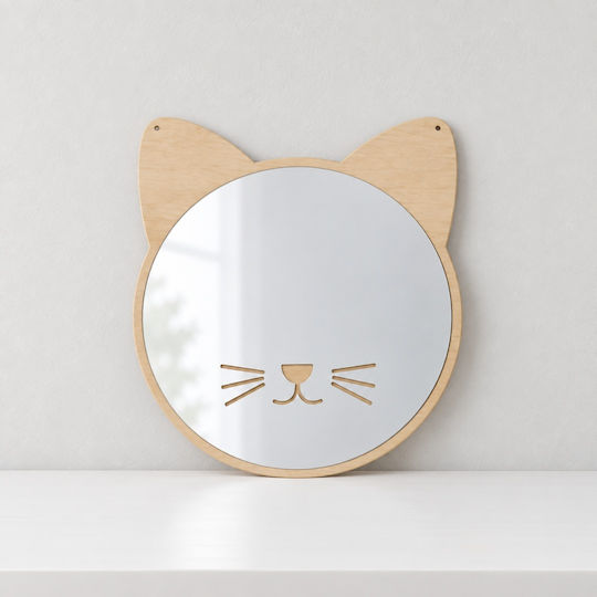 Kinder-Spiegel Katze Plexiglas Spiegel Silber Ohne Geschenkverpackung