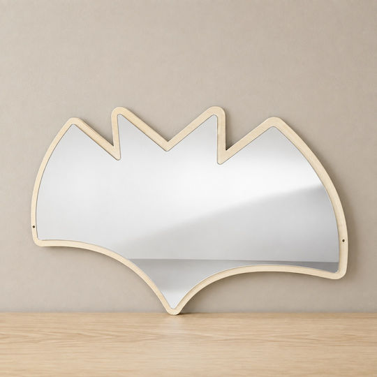 Kinder-Spiegel Fledermaus Plexiglas Spiegel Silber Geschenkverpackung
