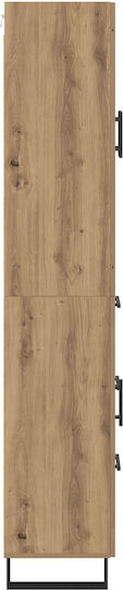 Highboard Wohnzimmerschrank aus Spanplatte Artisan-Eiche 69,5 x 34 x 180 cm