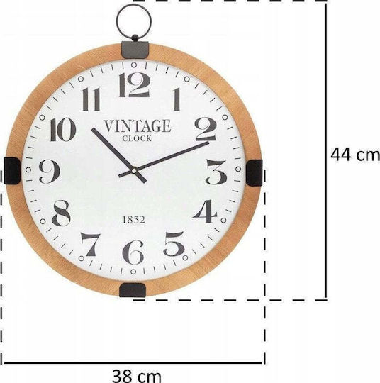 Atmosphera Leise Vintage Wanduhr Hölzernes Weiß Ø38cm
