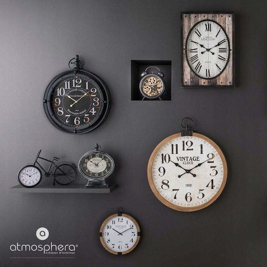 Atmosphera Leise Vintage Wanduhr Hölzernes Weiß Ø38cm
