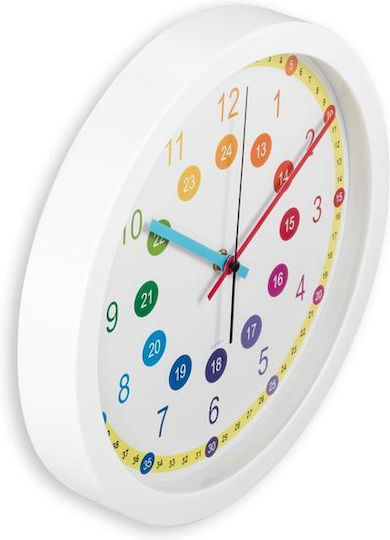 HAMA HAMA Wanduhr Glas Weiß Ø30cm