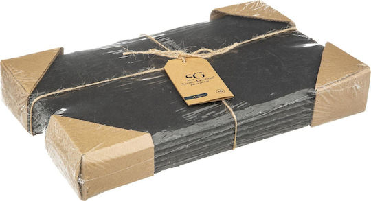Secret de Gourmet Чиния Плитко Правоъгълена Черен 18x30см 6бр
