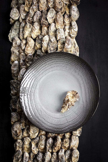 Revol Plate Shallow made of Porcelain Black 21.5cm
