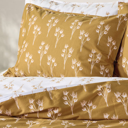 Kentia Σετ Παπλωματοθήκη Βαμβακοσατέν 220x240cm Υπέρδιπλη με 2 Μαξιλαροθήκες Louise