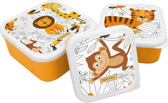 Nerthus Plastic Kids Dinner Set Dinosaurs