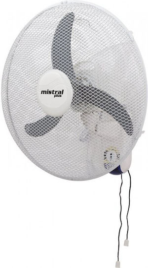 Mistral Plus Вентилатор Стенен 70W Диаметър На Вентилатора 45см Бял