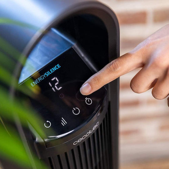 Cecotec Energy Silence 9190 Skyline Ionic Connected Ventilator Tip Turn 60W Cu Telecomandă Negru