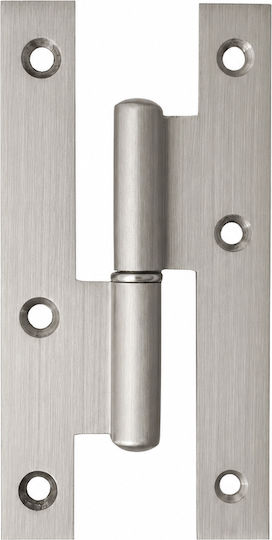 French Brass Hinge N 140x66mm Matte Nickel 100-8014 Metalor
