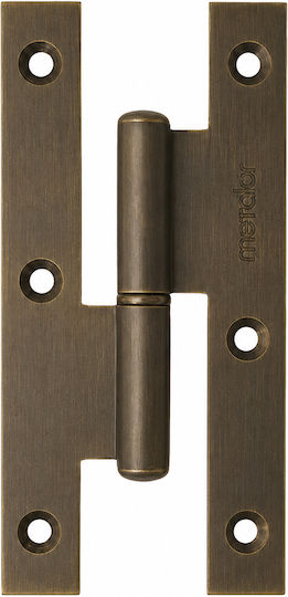 Französisches Einfaches Messing Innentürscharniere 80x56mm Matt Antik Metalor 100-2008