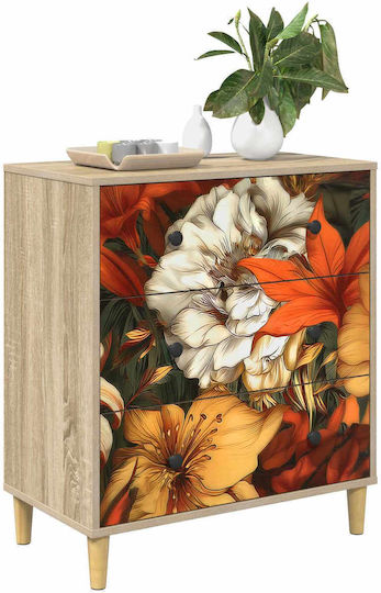 Chest of Drawers Wooden Gennep Multicolour 66x36.5x75cm