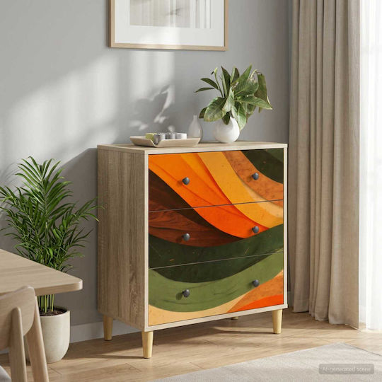Wooden Chest of Drawers Bonn 66x36.5x75cm Wooden Chest of Drawers Bonn 66x36.5x75cm