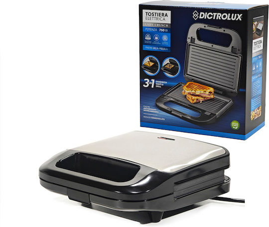 Sandwich Maker for 2 Sandwiches 750W Black