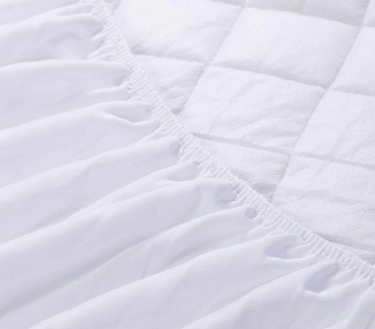 Nef-Nef Homeware Протектор за матрак Куин Капитониран Бял 160x200+30бр