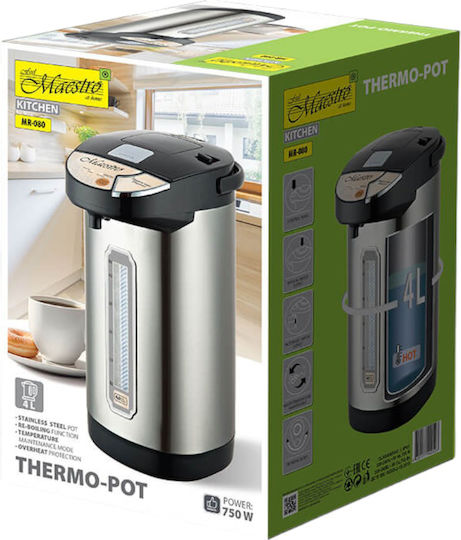 Maestro Βραστήρας 4.5lt 750W Ασημί