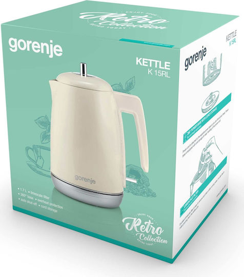 Gorenje K15rl Βραστήρας 1.7lt 2200W Καφέ