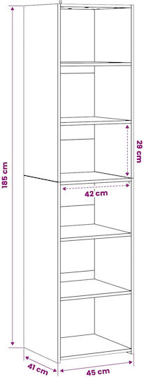 Епидепиево Кухненско Гарнитур Кафяво 45x41x185см